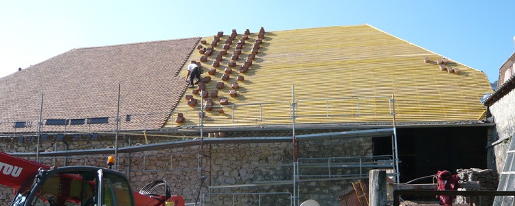 Travaux de charpente couverture zinguerie _ Saint Michel les Portes (8)